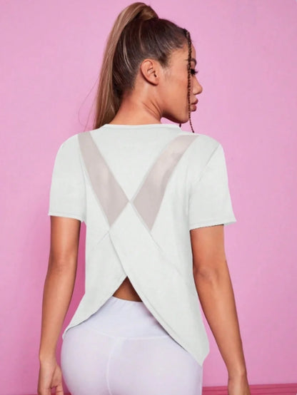 Yoga outfit sports fitness short sleeved T-shirt