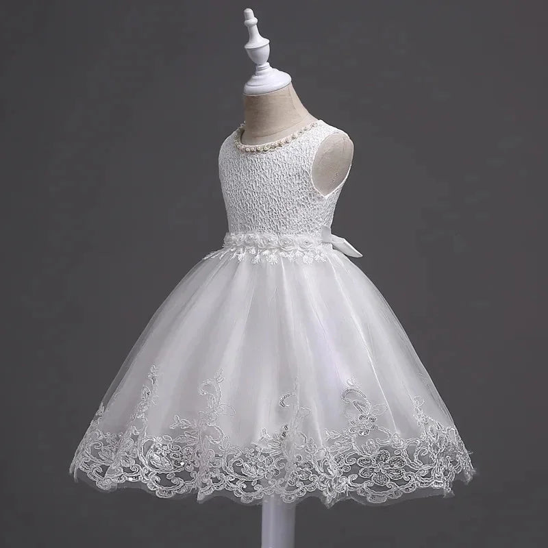 Baby Girls 1 Year Flowers Baptism Dress