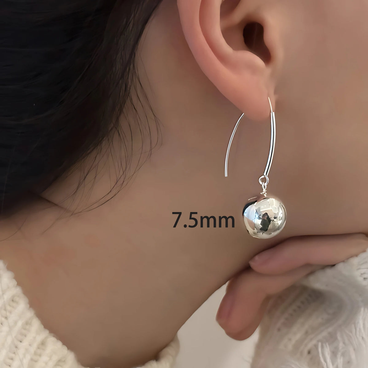 925 Sterling Silver Vintage Tassel Ball Earrings