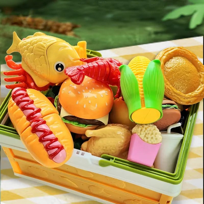 Simulated Kitchen Cutting Cookware Simulated Fruits Cutting Toys Set