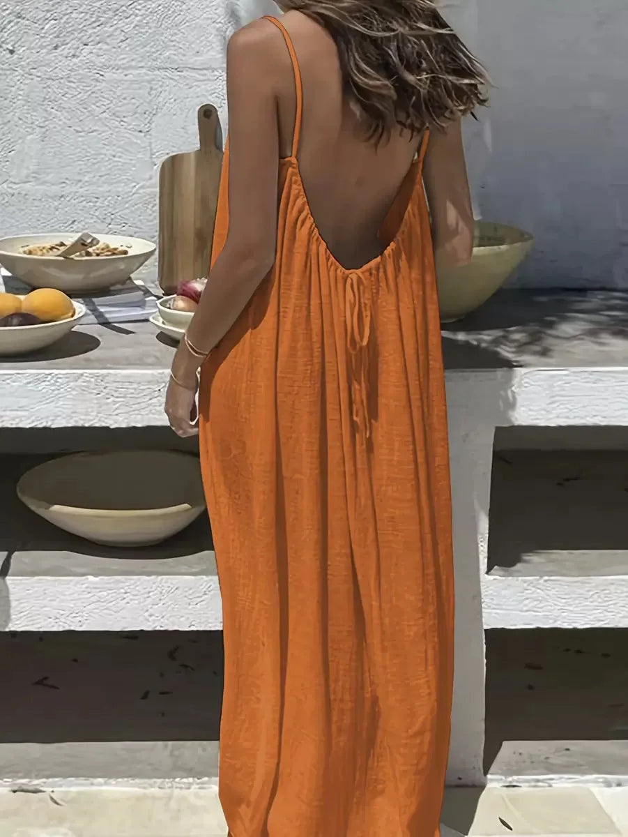 Loose-Fit Spaghetti Strap Dress
