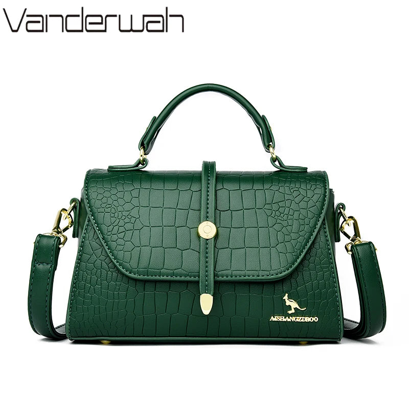 Crocodile Leather Crossbody Shoulder Messenger Sac Luxury Handbags