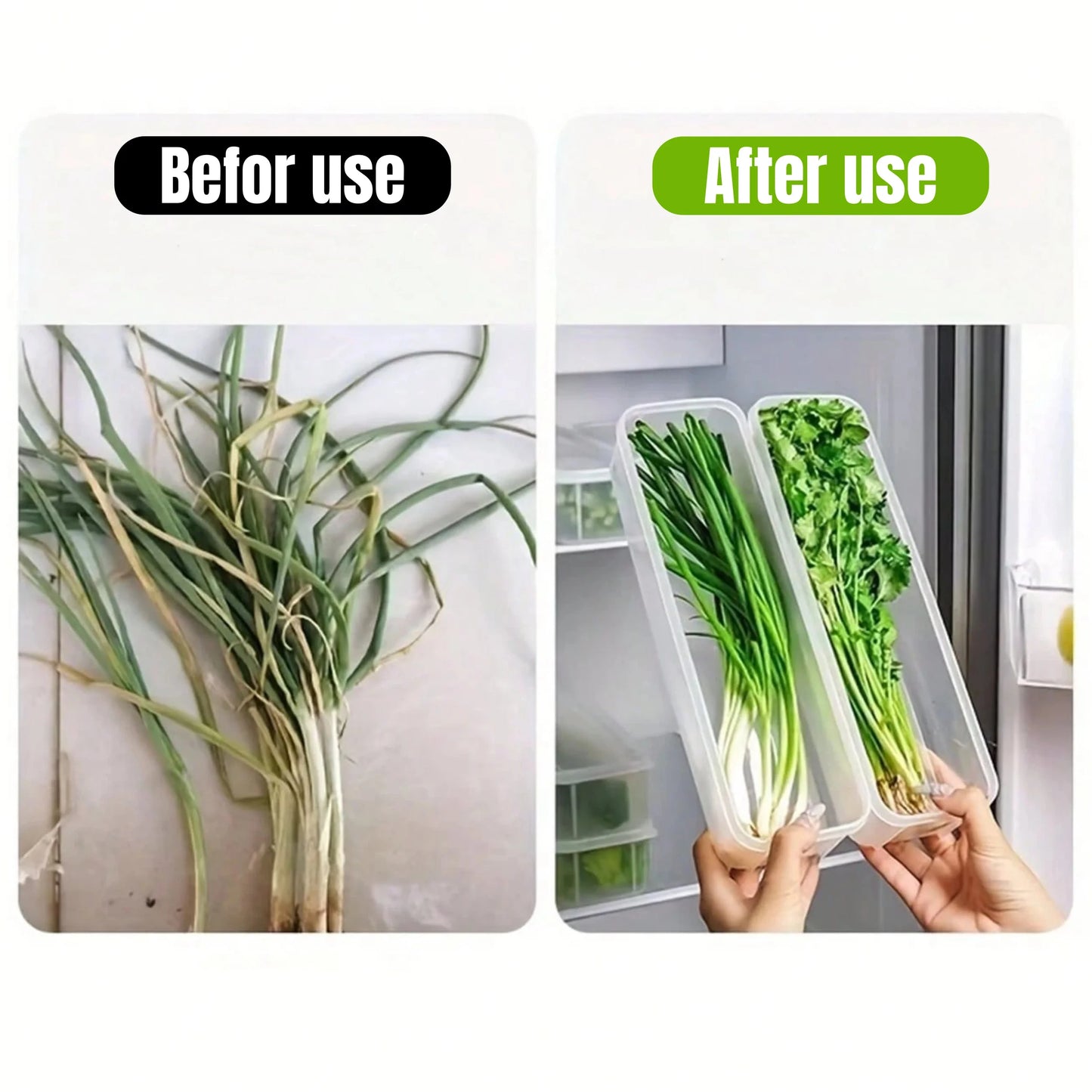 1/2/4Pcs Refrigerator Storage Boxes With Lid Plastic