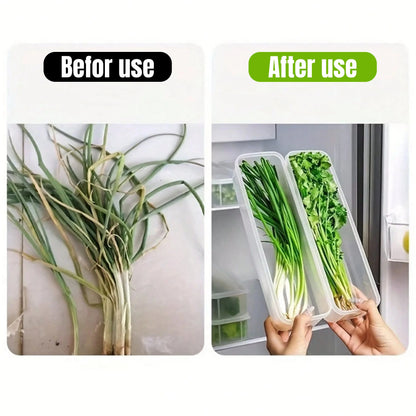 1/2/4Pcs Refrigerator Storage Boxes With Lid Plastic