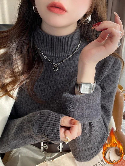 Sweater Thicken Slim Knit Pullover