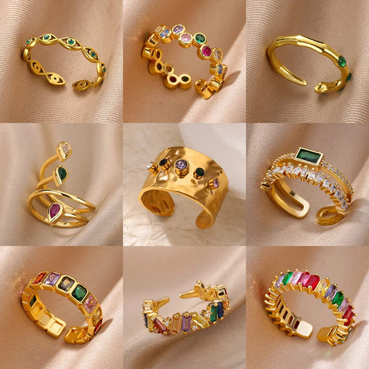 DANA Colorful Zircon Rings