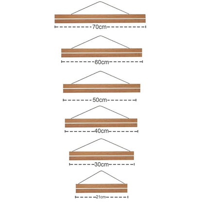 Natural Wood Magnetic Poster Hanger Canvas Frame