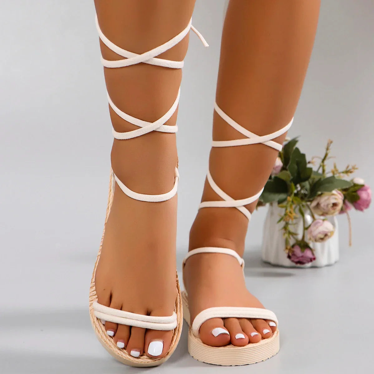 Anti-slip lightweight soft strappy sandals
