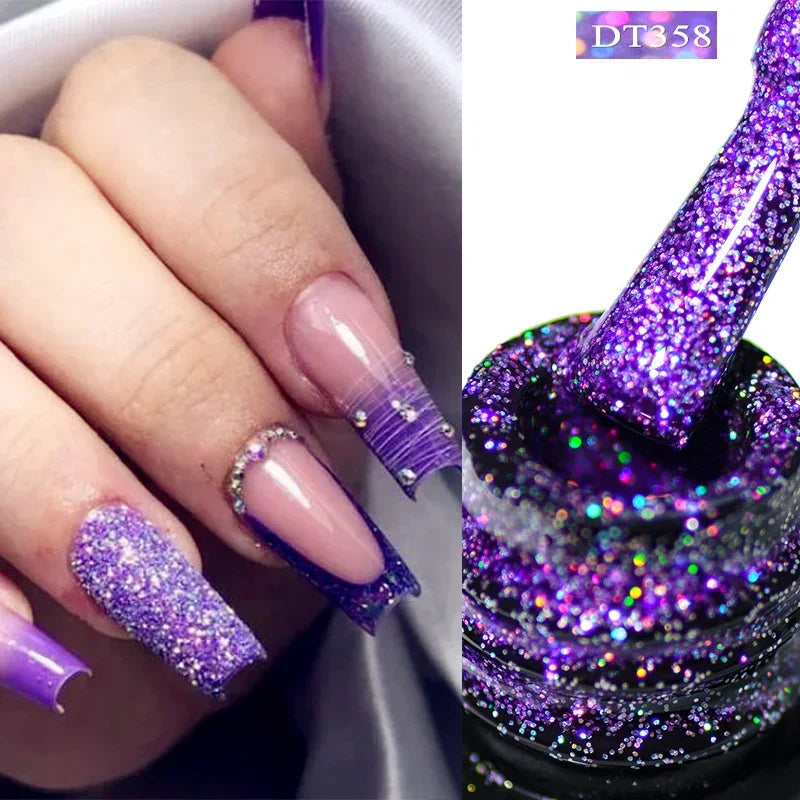 7ml Red Series Gel Nail Polish Glitter