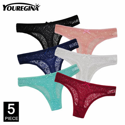 Sexy Thong Cotton G Strings Panties Dot Star Underpants 5 pcs/lot