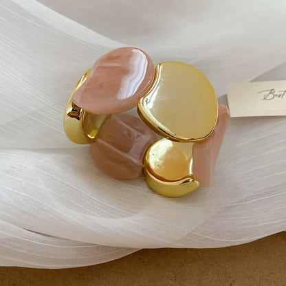Multi-style Round Splicing Elastic Rope Resin Bracelets