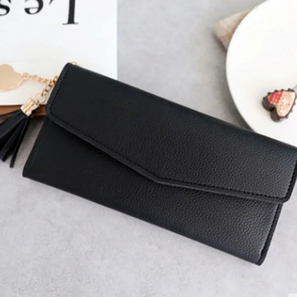 Black Small Leather Coin Rose Gold Wallet