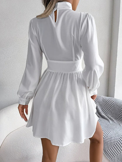 Casual Hollow Out Long Sleeve Dress