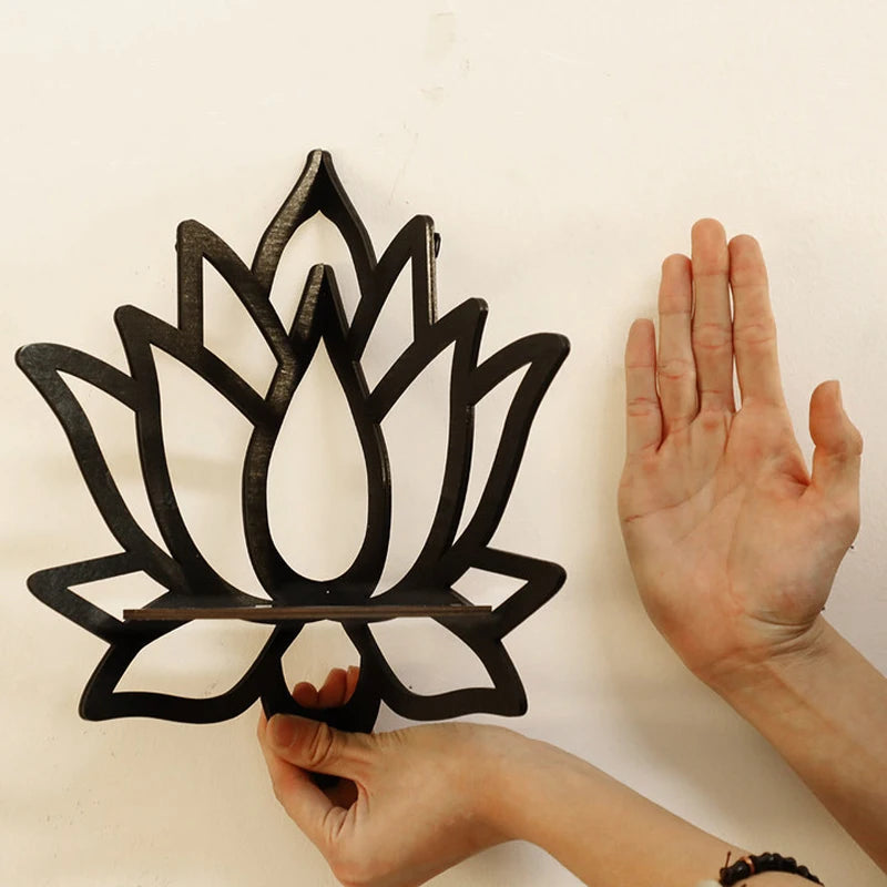 Wooden Lotus Hollow Rack Aromatherapy