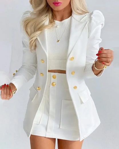 Classics Small Suit Long Sleeve Mini Skirt