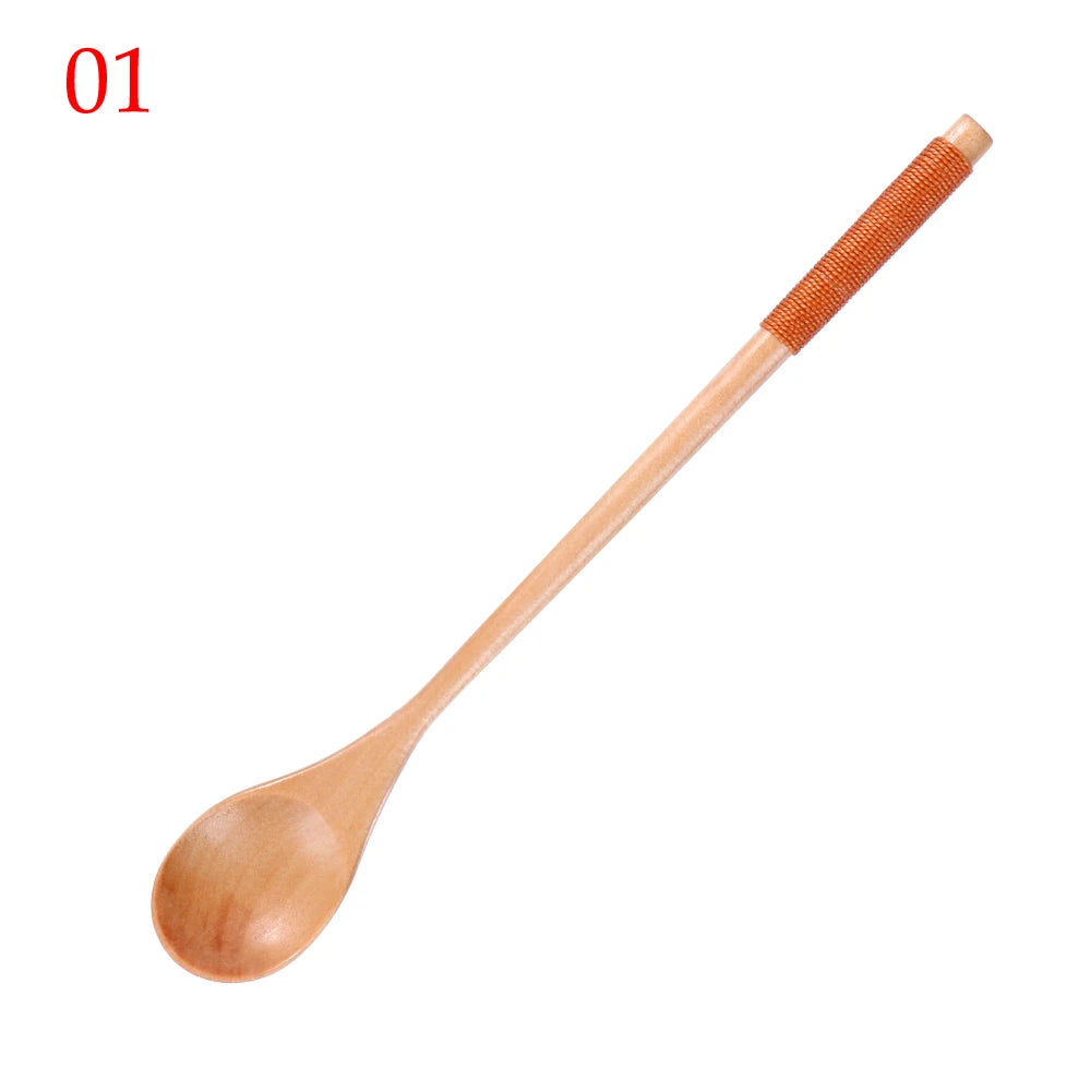 1Pc Wooden Spoon for Eating Mixing Stirring Cooking