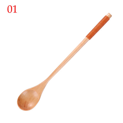 1Pc Wooden Spoon for Eating Mixing Stirring Cooking