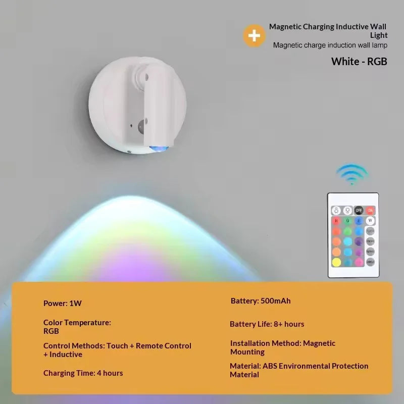 Magnetic Base USB Rechargeable LED Cordless Wall Light