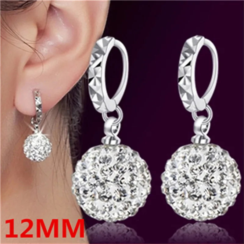 925 sterling silver zirconia stud earrings