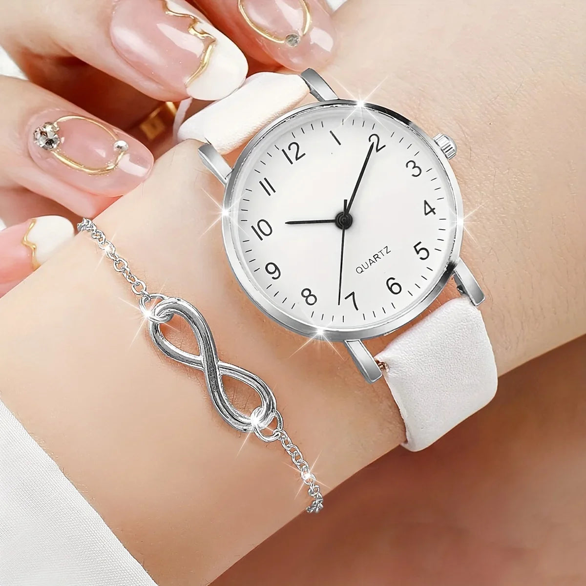DANA Quartz PU Leather  Watch set