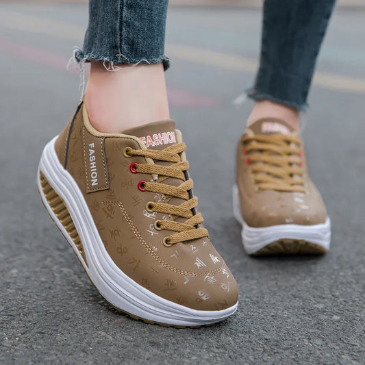 Casual Sports Wedge Heel Thick Sneakers