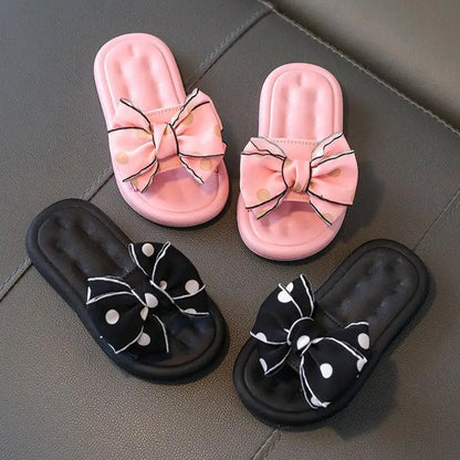 Princess Non-slip Soft Sole Bow Tie Flip Flops Slippers