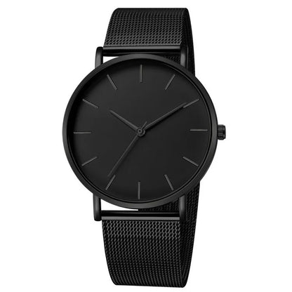 Luxury Metal Mesh Quartz Elegant Rose Gold Wristwatch