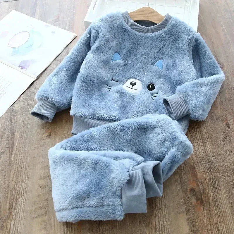 Pajama Bear Kids Pajamas Winter Girl Pajamas Sets