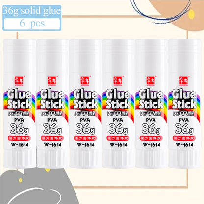 3/6PCS Student Office Stick Long Lasting Smooth Handmade Art Glue