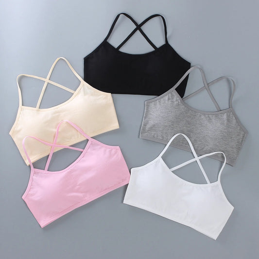 1pc Teenage Girls Tops Cotton Soft Underwear