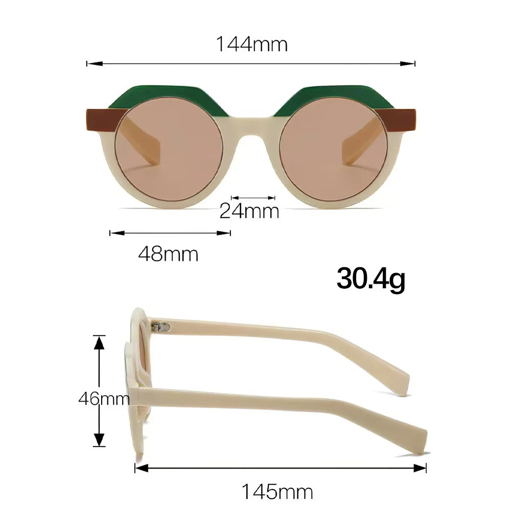 Retro Frame Blue Light Blocking UV400 Sun Glasses