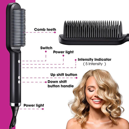 Hair Straightener Professional Hairstyle Brush