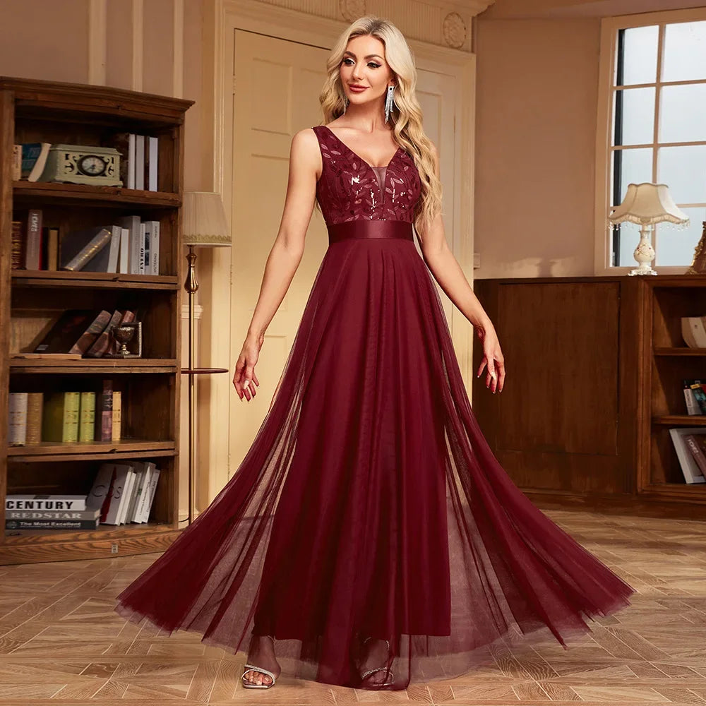 Sexy Prom Bridesmaid Maxi Dress