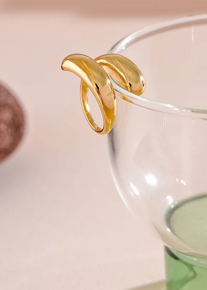 DANA 18K PVD Sleek Metal Ring