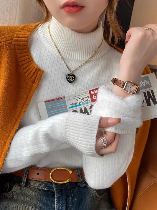 Sweater Thicken Slim Knit Pullover