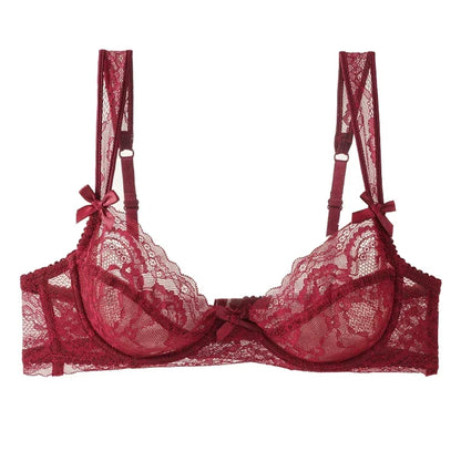 Sexy Ultra-thin Lace Push Up Transparent bra