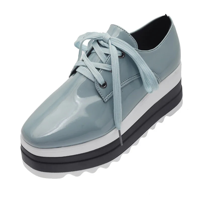 Flat Platform Slip on Moccains Casual Thick Sole Brogue Creepers Sneakers