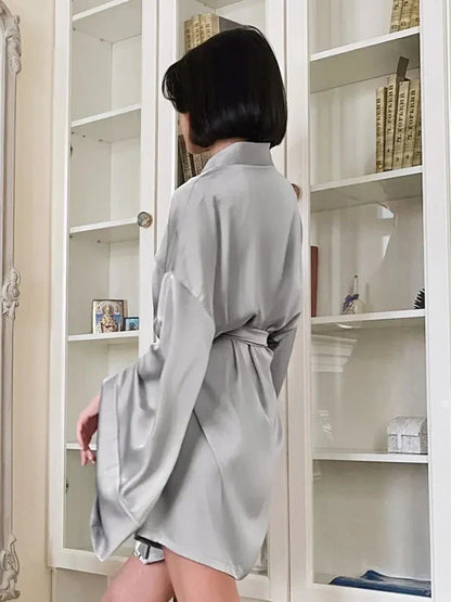 Sexy Flare Sleeve Bathrobe Loose Robes