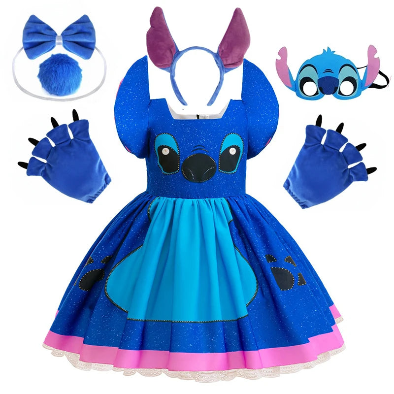 Cartoon Disney Stitch Cosplay Costume Dress