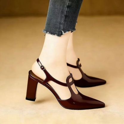 Pumps Pointed Toe High Heels Slingback Mary Janes Elegant Shoes