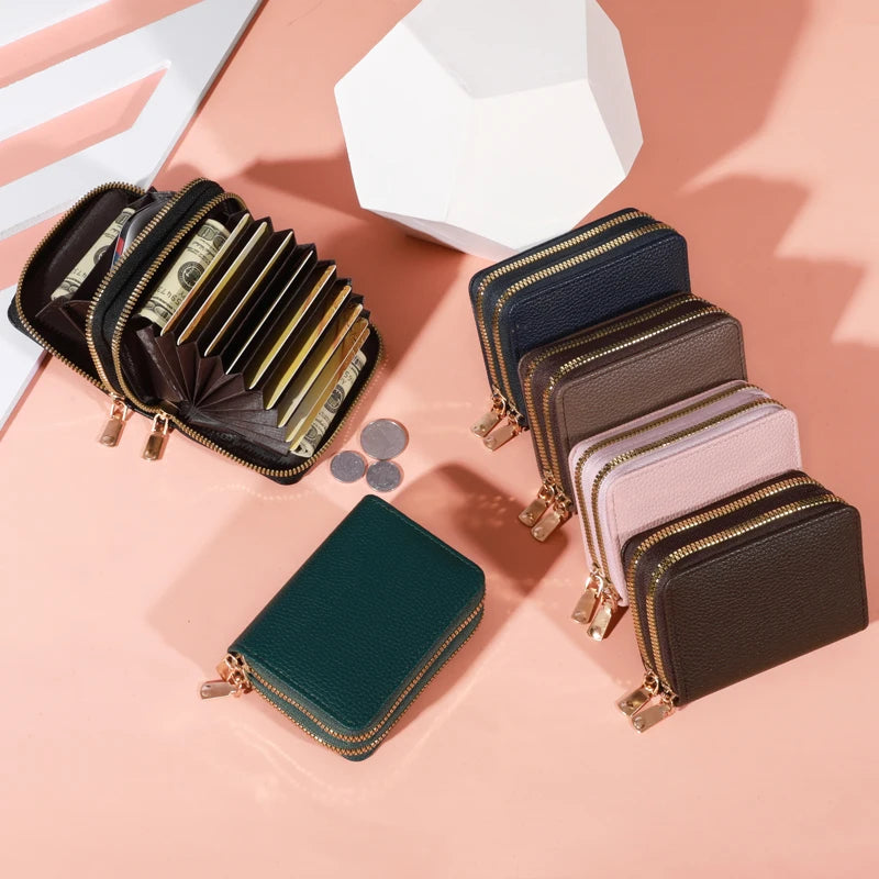 Short Coin Purse With Zipper Wallet