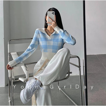 Autumn Vintage Knitting Long Sleeve Pullover Sweaters