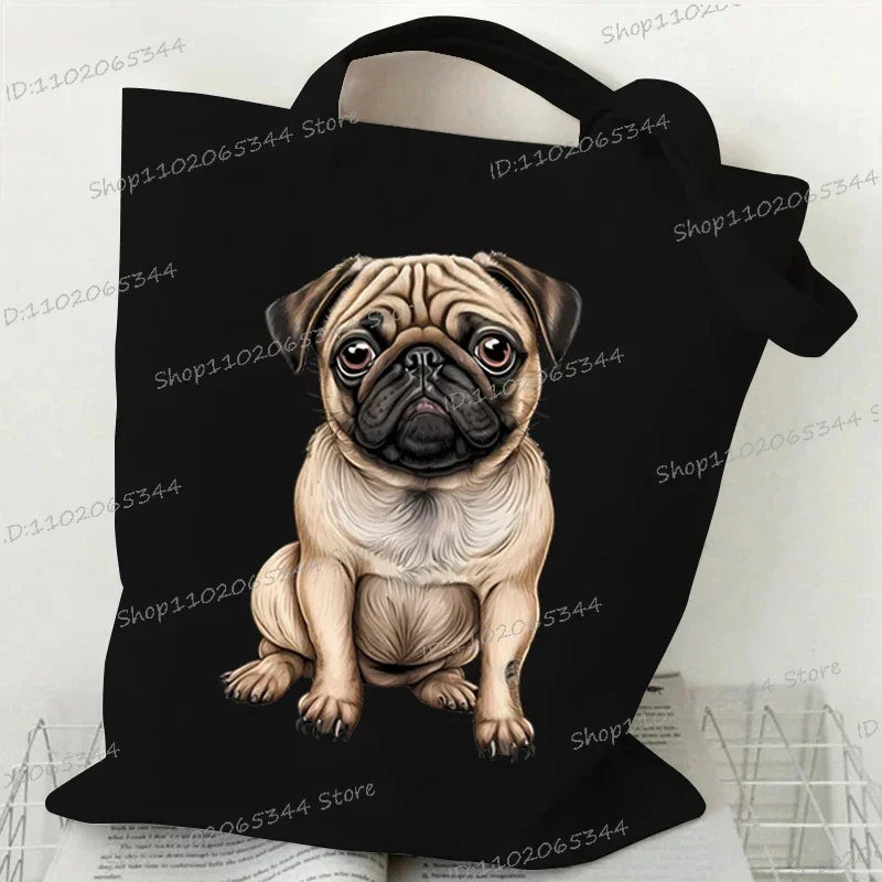 Animal Dog Series Canvas Tote Bag