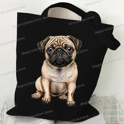 Animal Dog Series Canvas Tote Bag
