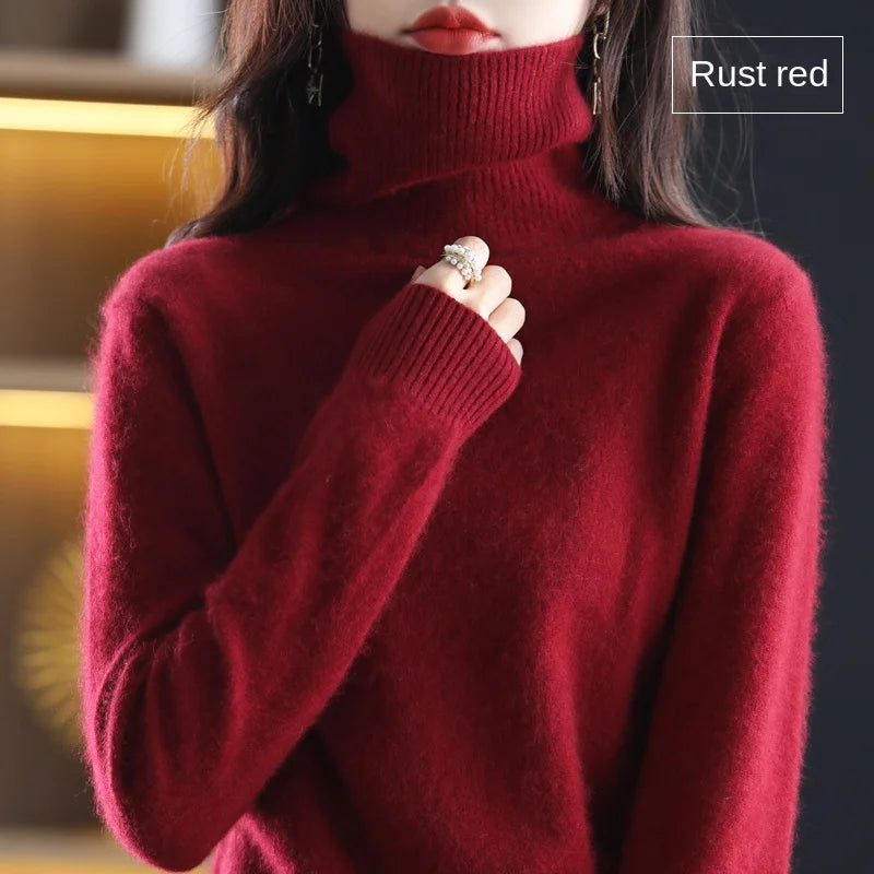Cashmere Turtleneck Pullover Sweater