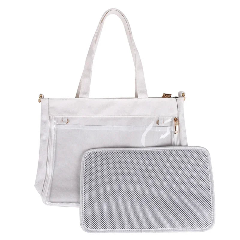 Big Ita Black with Insert Japanese Cute Straps Transparent Shoulder Bag