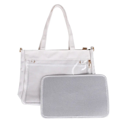 Big Ita Black with Insert Japanese Cute Straps Transparent Shoulder Bag
