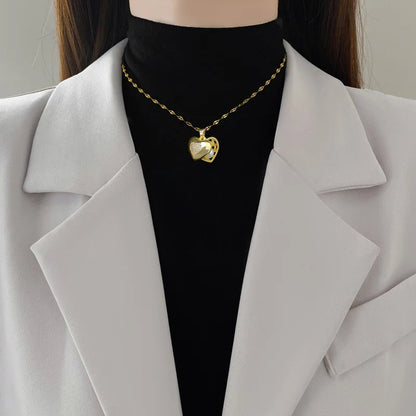 Heart Butterfly Stainless Steel Pendant Necklaces Jewelry