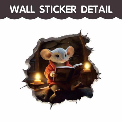 Cartoon Cute Little Mouse Hole Wall Stickers