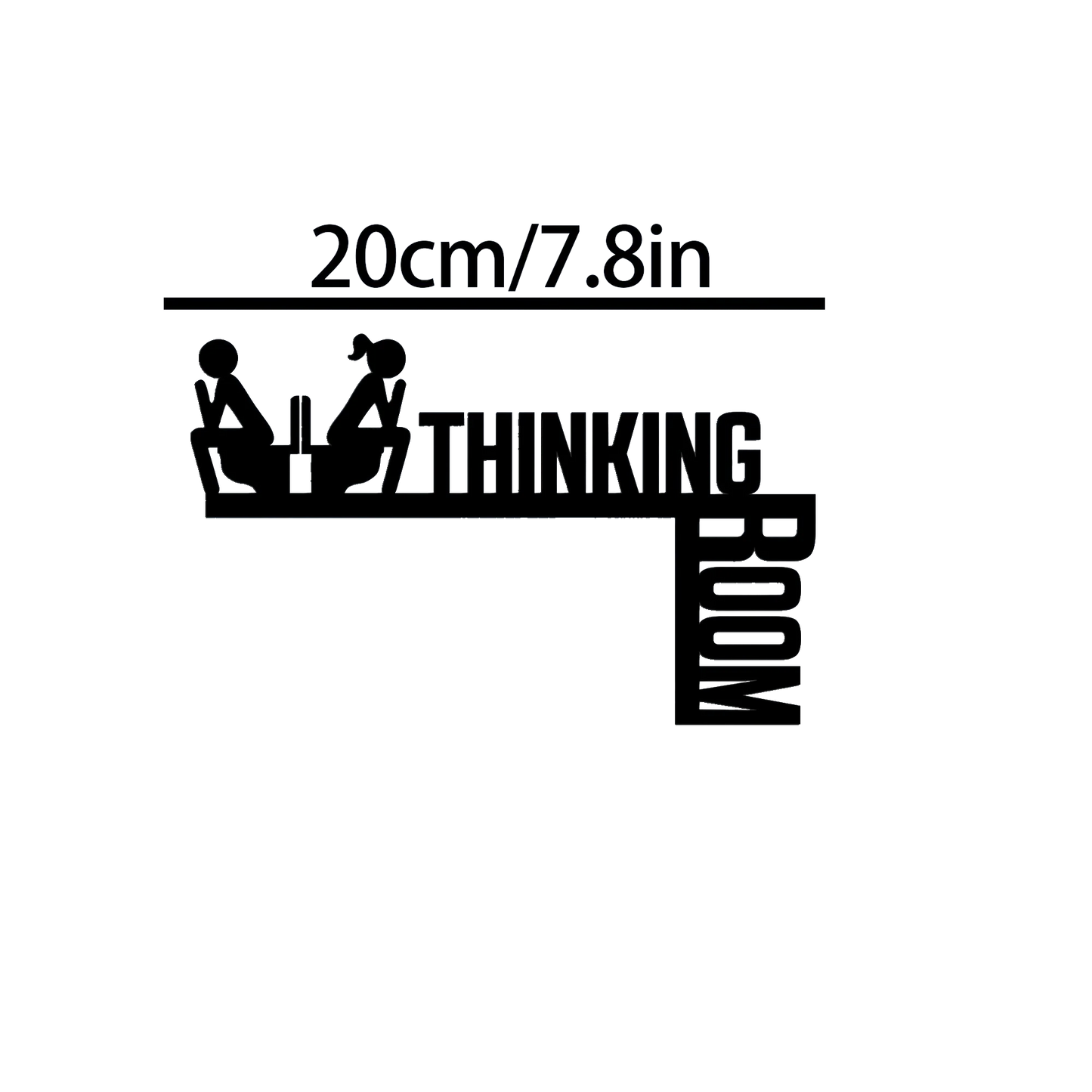 1pc Modern Metal Toilet Door Sign